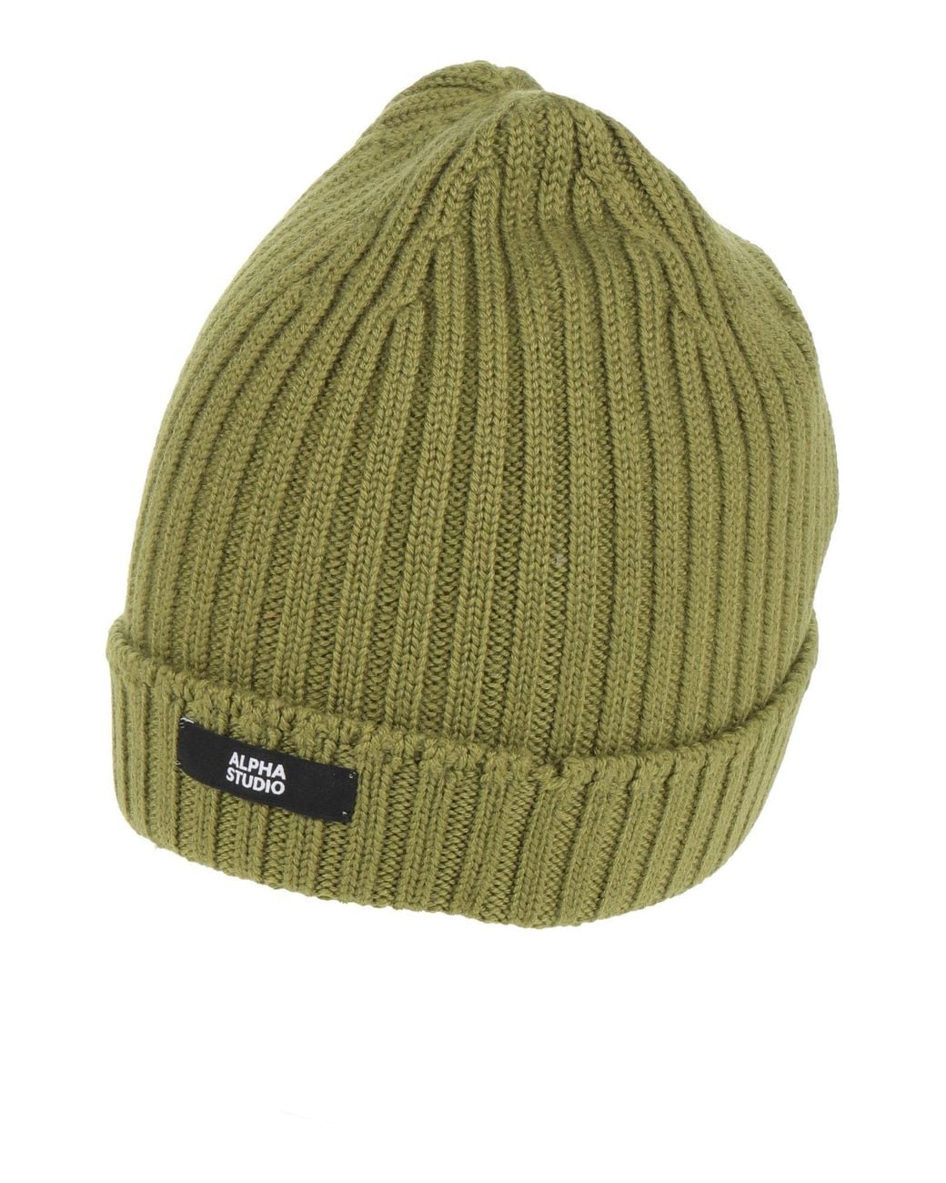 Alpha Studio Green Military Hat Merino Wool for men
