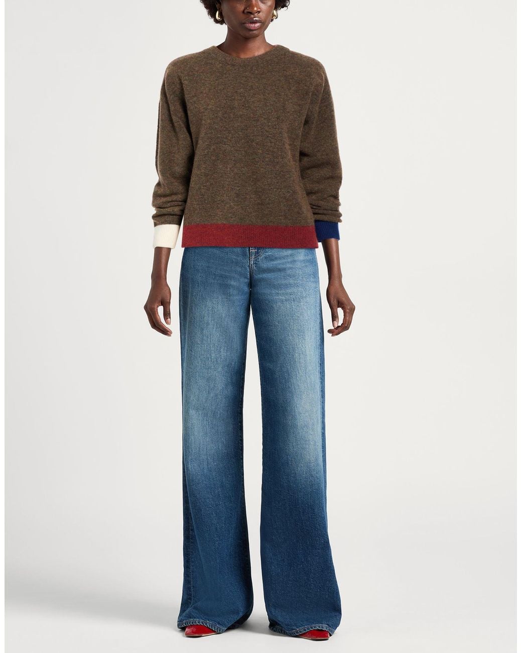 Momoní Brown Dark Sweater Merino Wool, Polyamide, Elastane