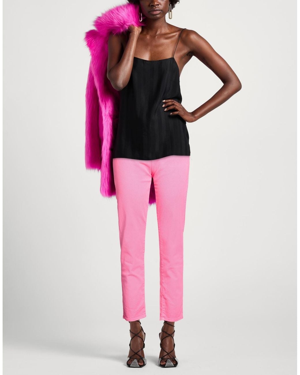 Berna Pink Fuchsia Jeans Cotton, Elastane