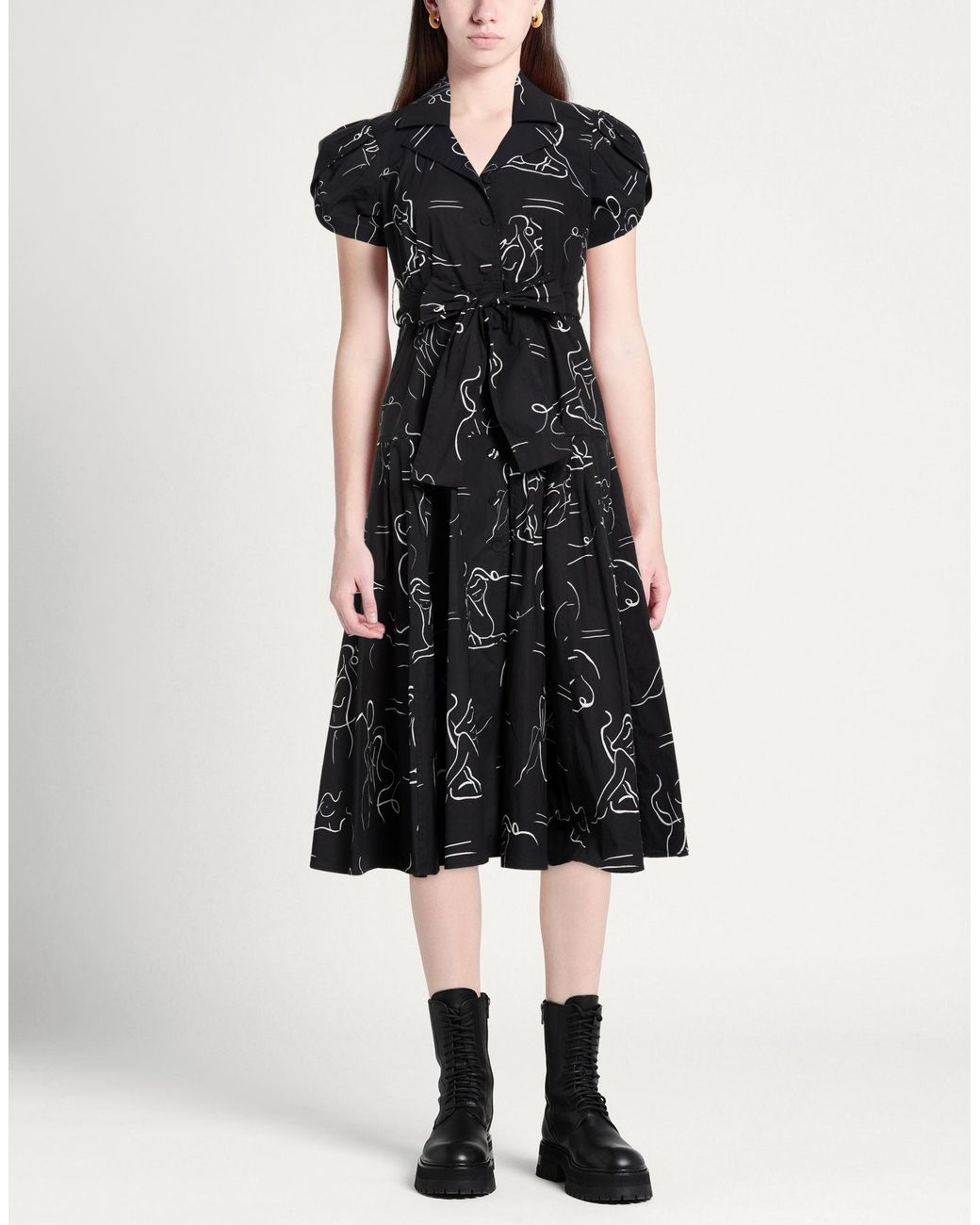 LHD Black Midi Dress