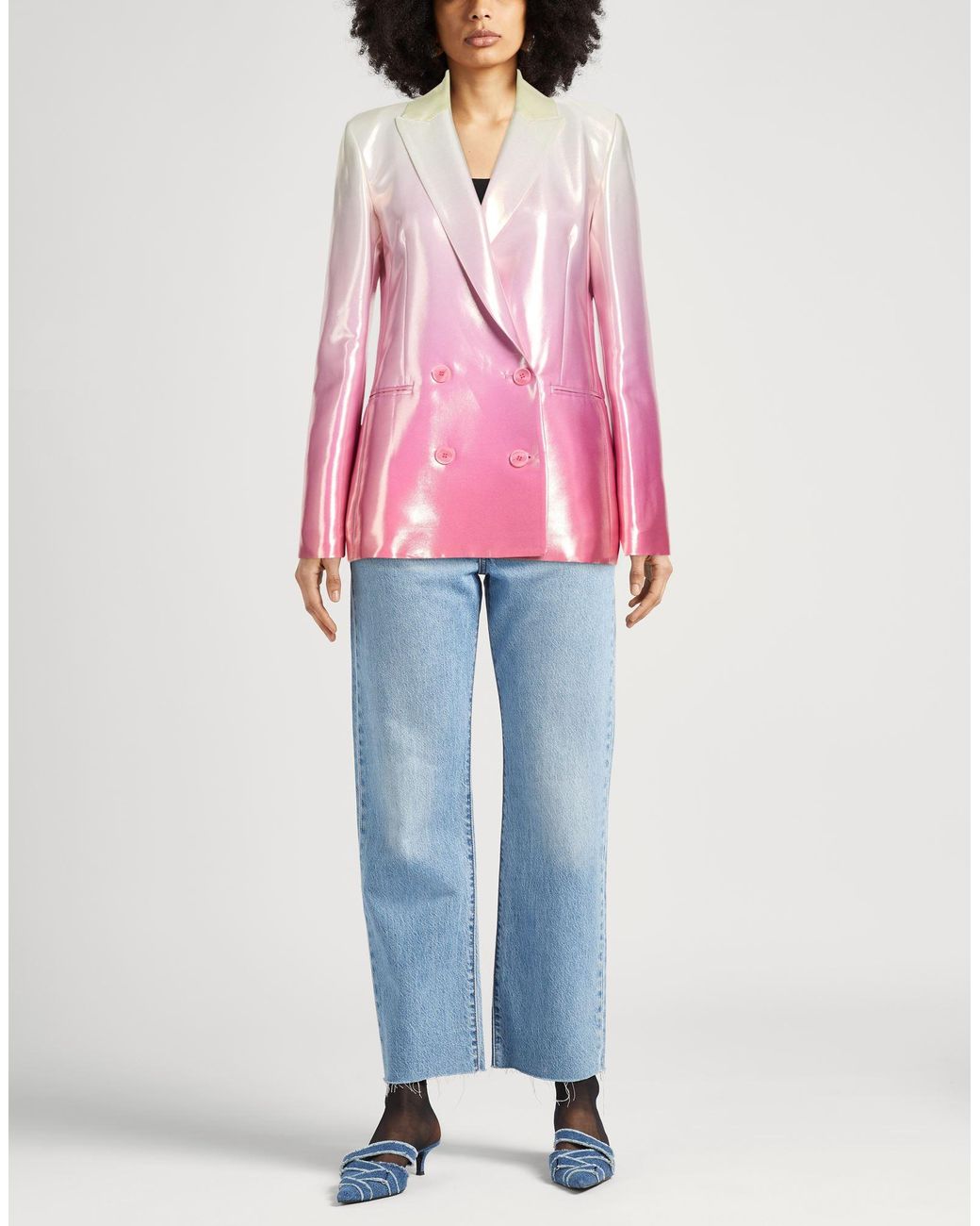 Patrizia Pepe Pink Blazer Polyester, Elastane