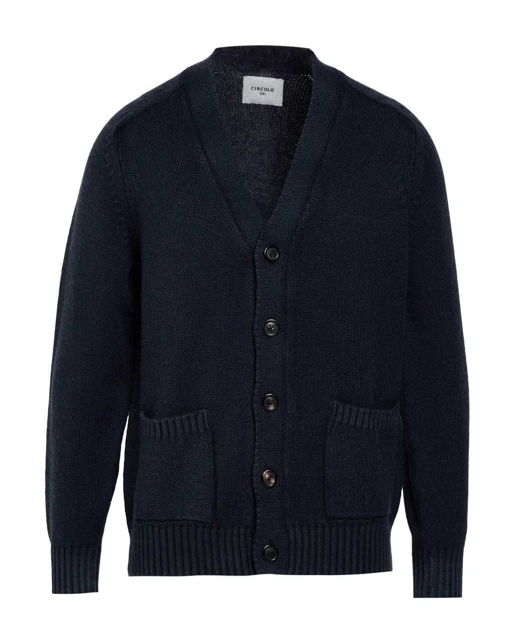 Circolo 1901 Blue Midnight Cardigan Merino Wool for men