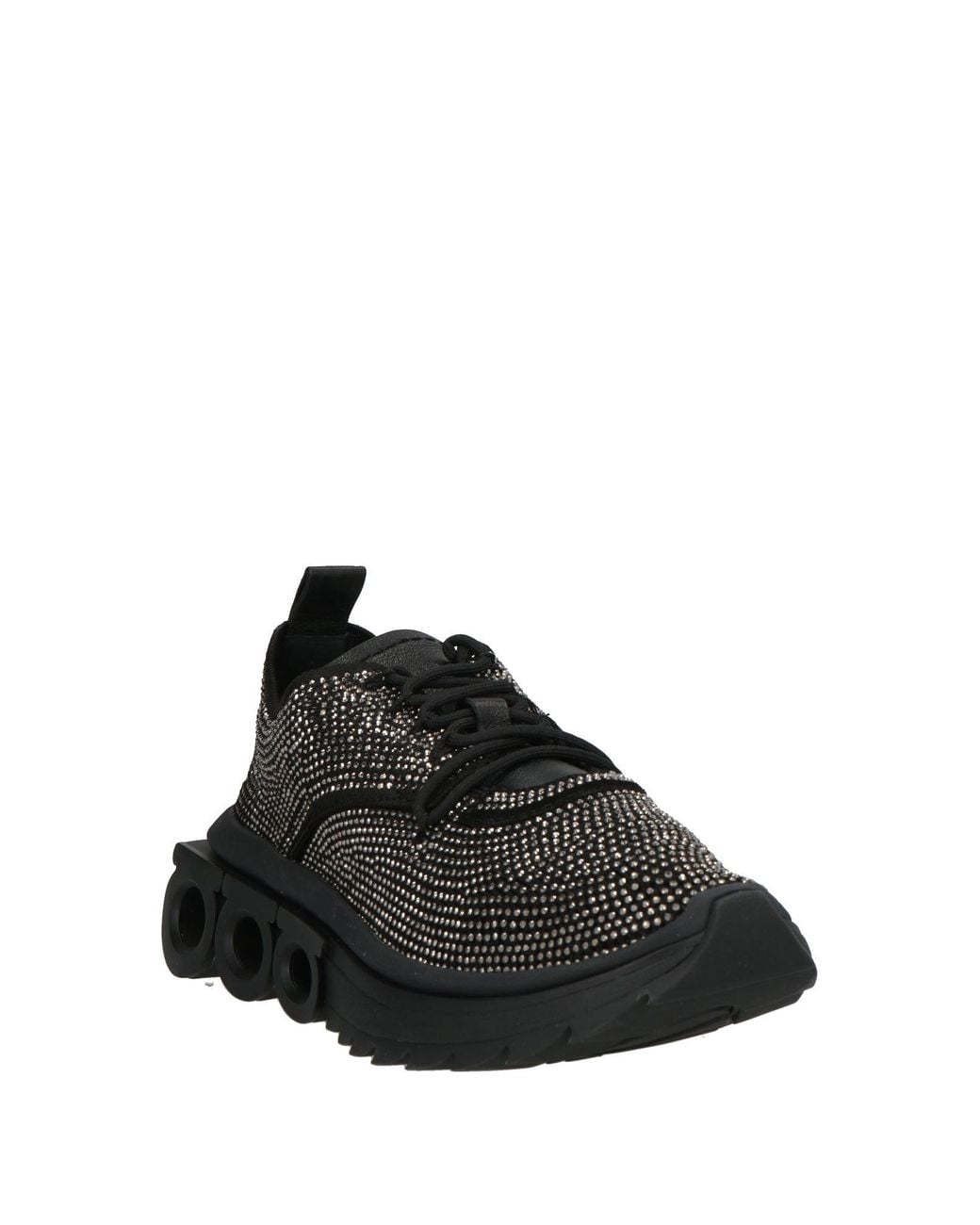 Ferragamo Black Sneakers Leather, Textile Fibers