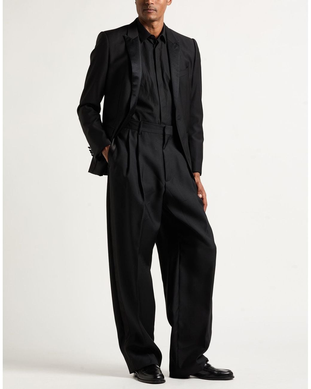 DSquared² Black Pants Virgin Wool, Silk for men