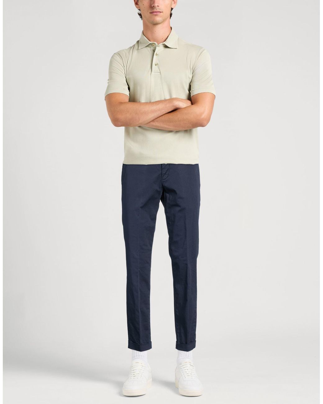 Michael Coal Blue Midnight Pants Cotton, Elastane for men