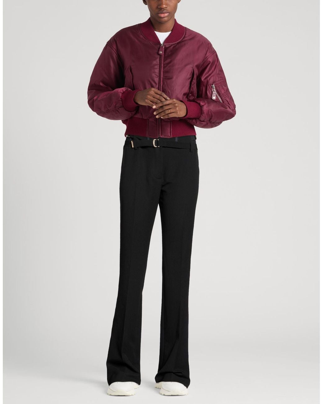 Pinko Black Pants Polyester, Viscose, Elastane
