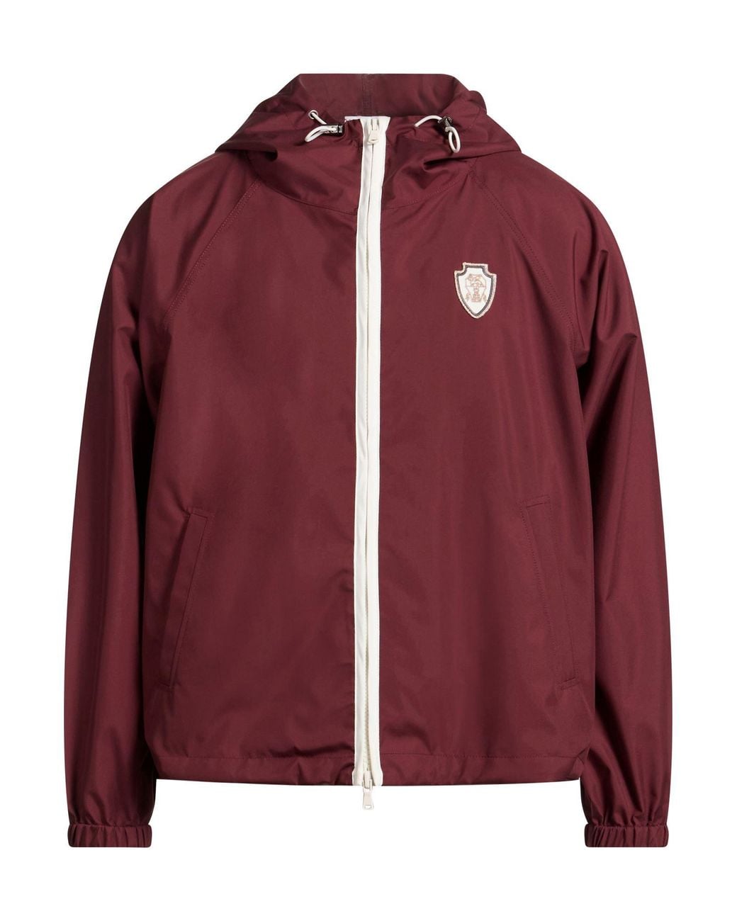 Brunello Cucinelli Red Jacket Polyester, Polyurethane for men