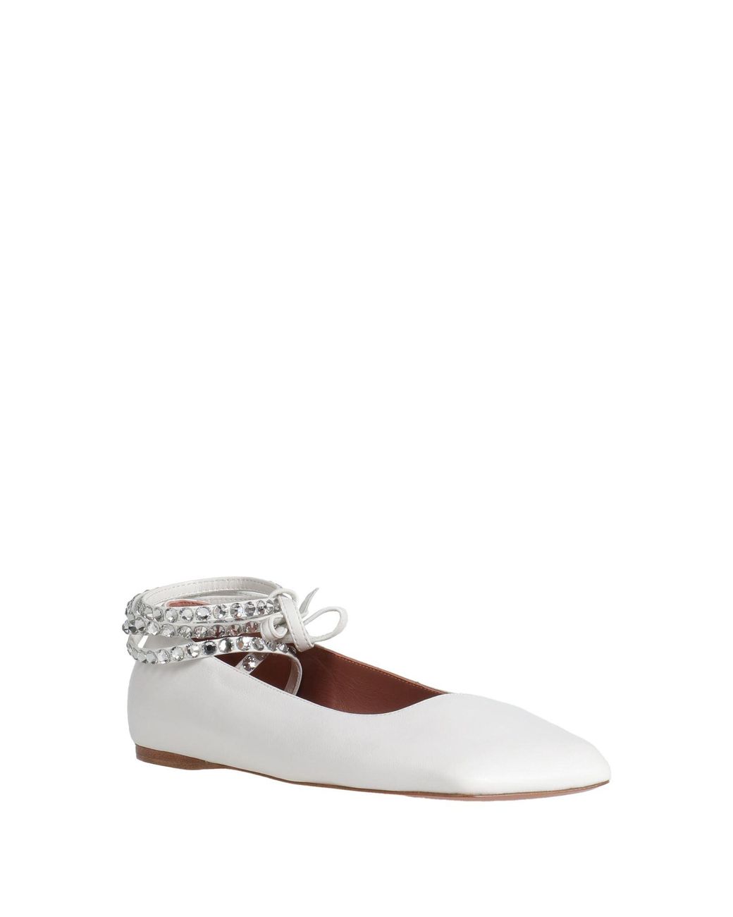 AMINA MUADDI White Ballet Flats