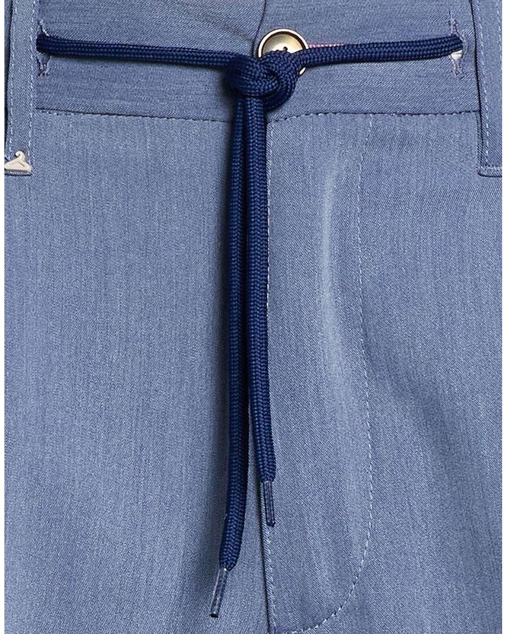 Berna Blue Pants Polyester, Viscose, Elastane for men