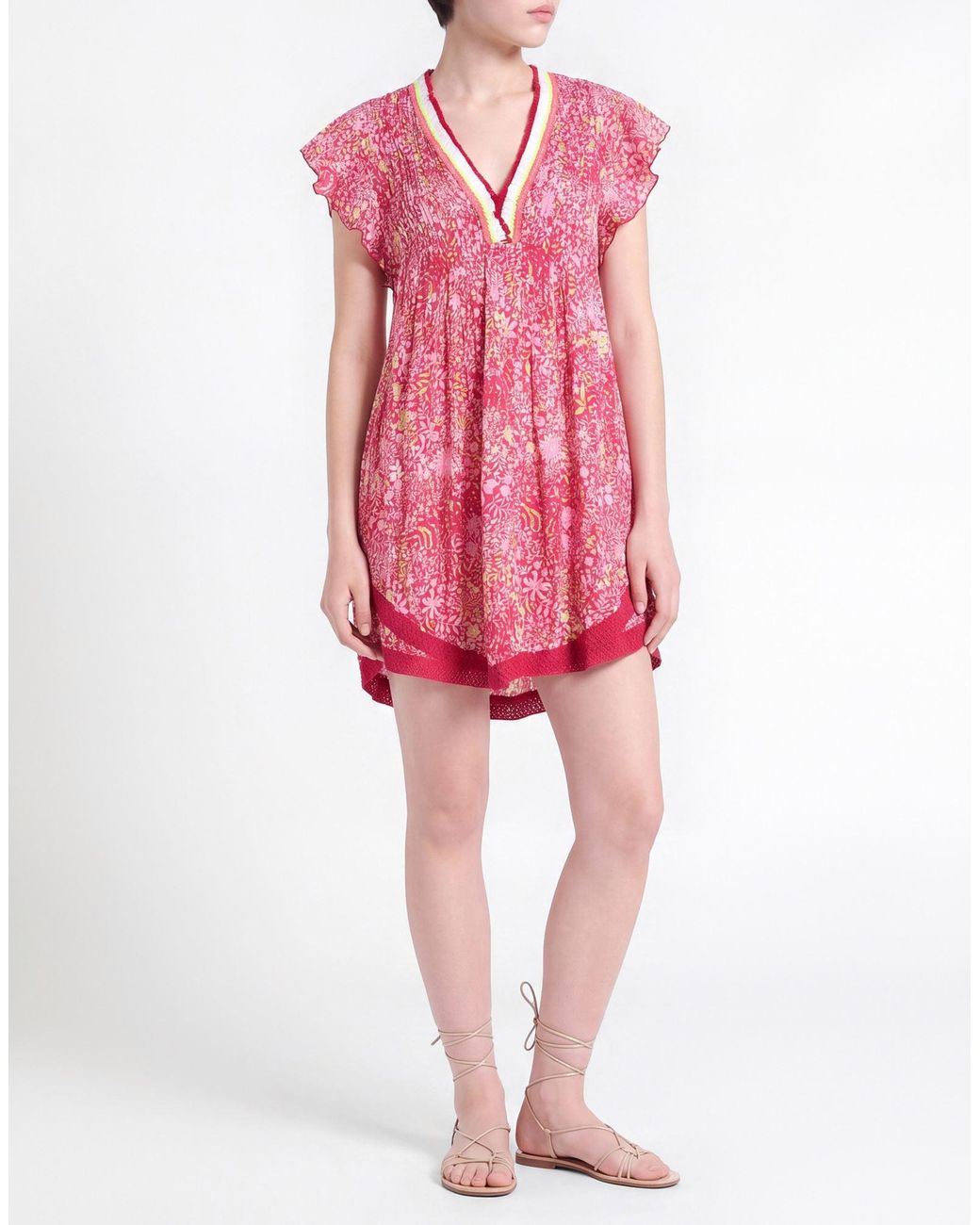 Poupette Pink Mini Dress Viscose