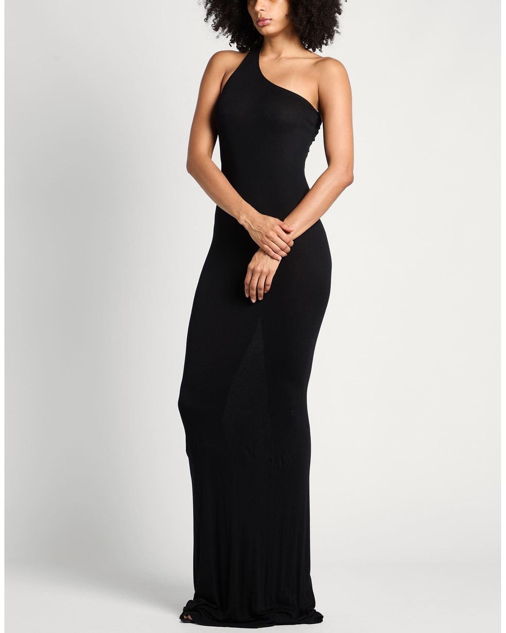 Rick Owens Black Maxi Dress Cotton