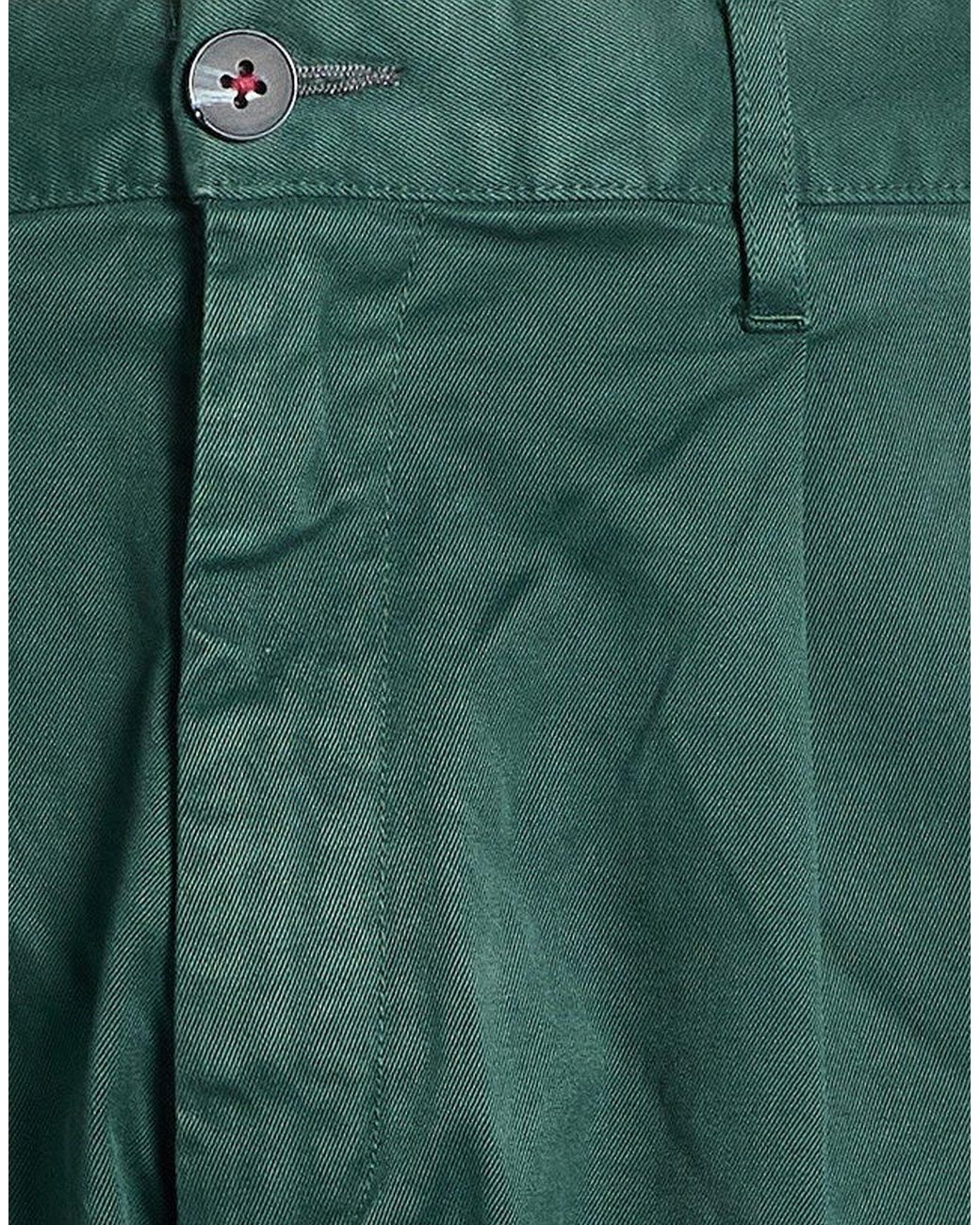 Berna Green Dark Pants Cotton, Elastane for men