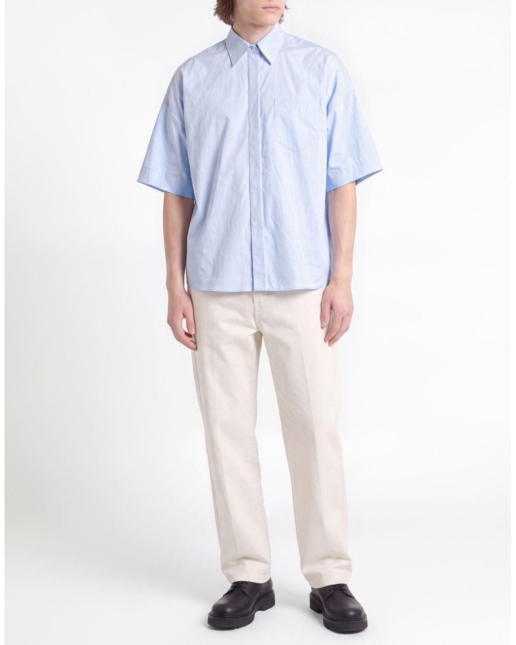 Antonelli Blue Azure Shirt Cotton for men