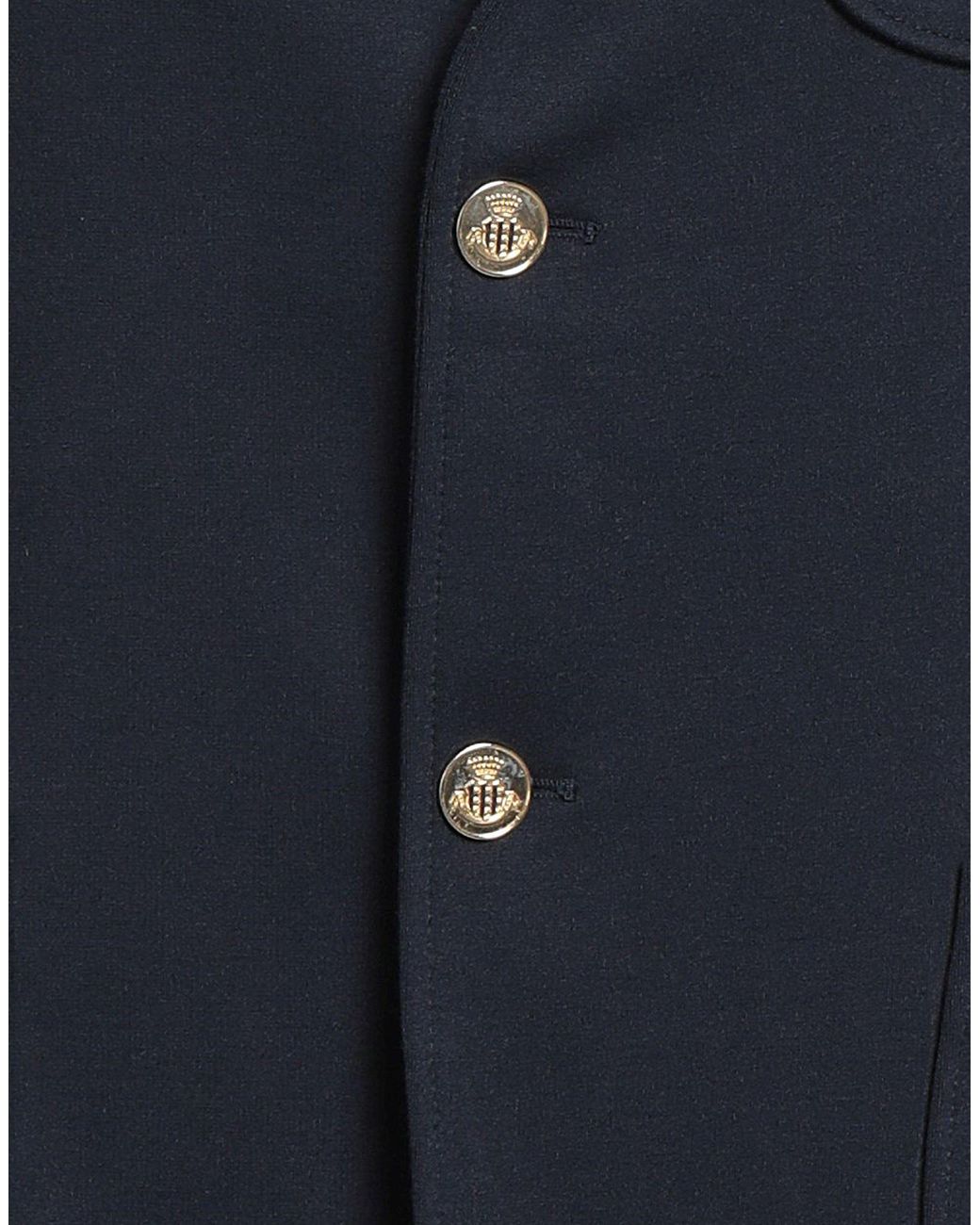 Daniele Alessandrini Blue Blazer Polyester, Viscose, Elastane for men