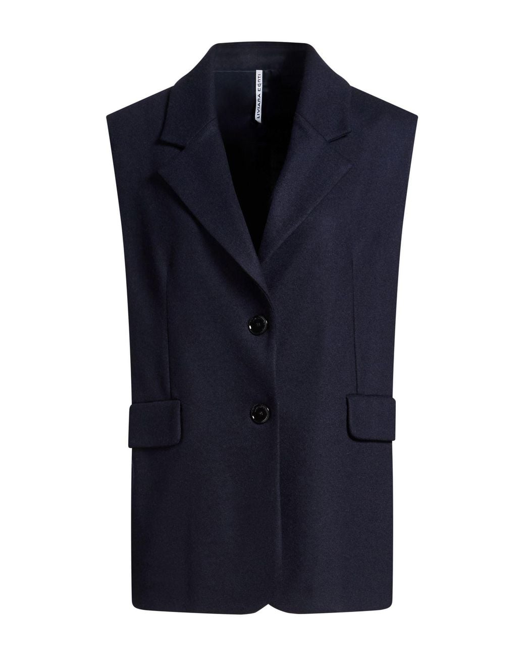 Liviana Conti Blue Blazer Cashmere, Polyamide, Polyester