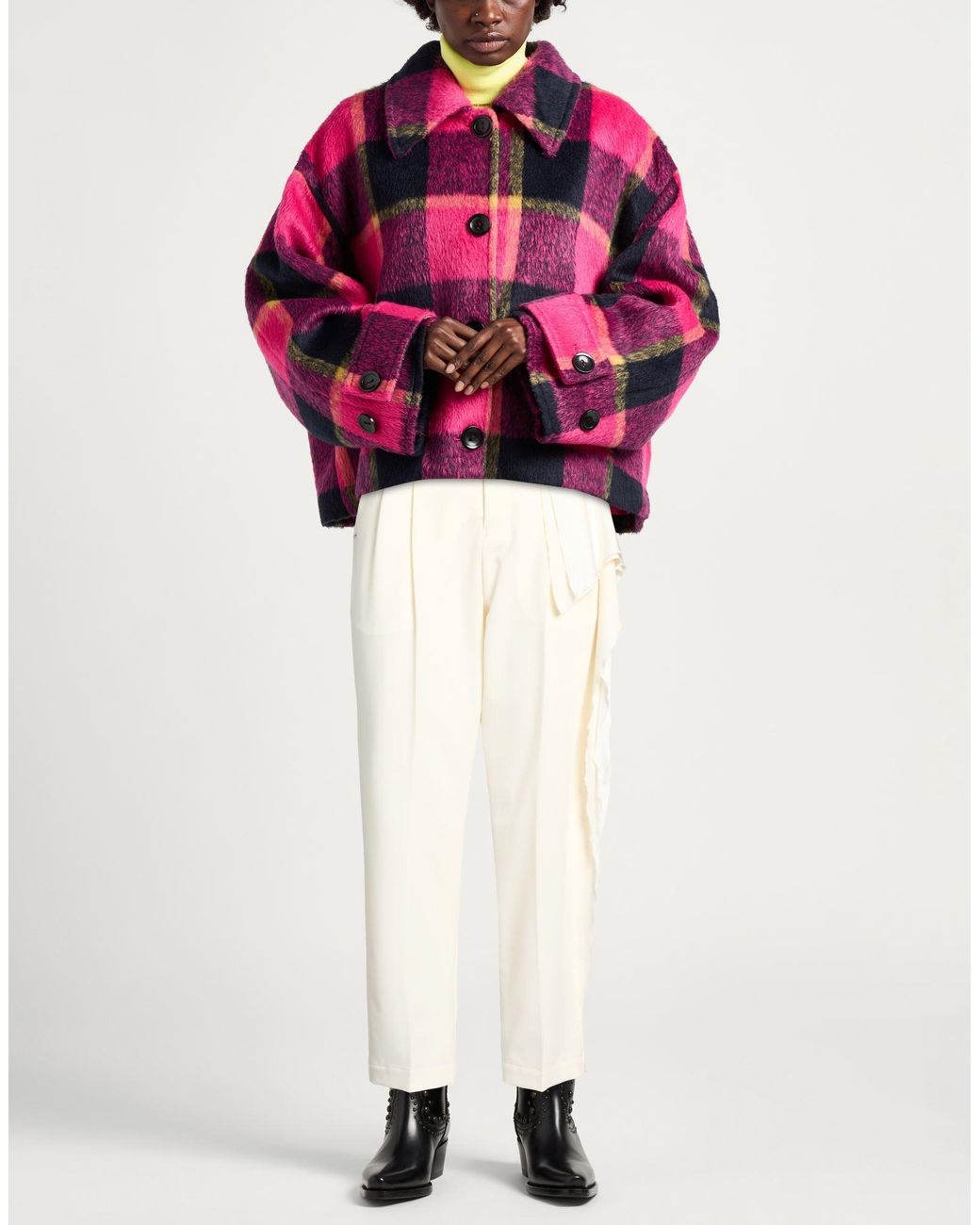 High White Pants Polyester, Rayon, Elastane