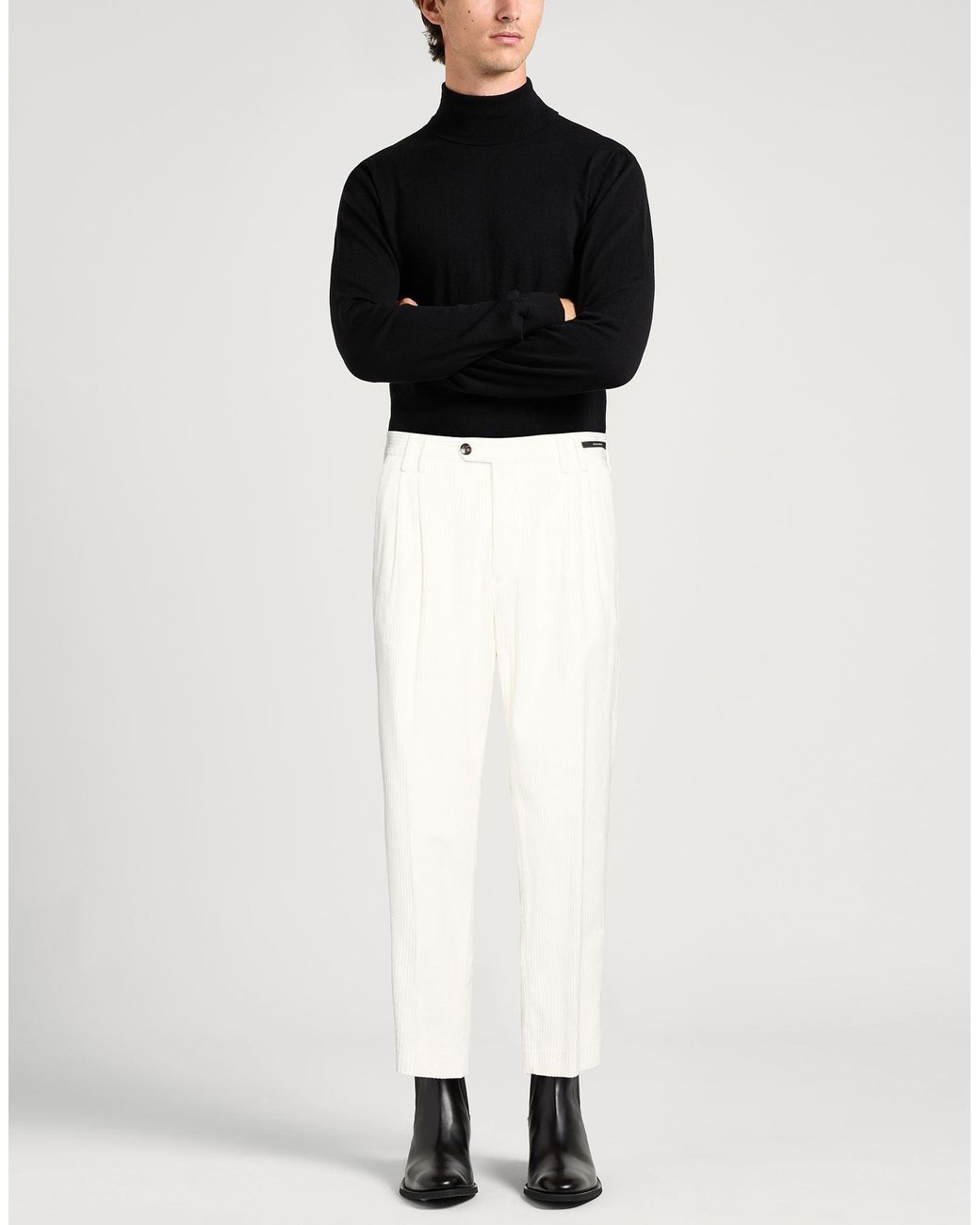 Michael Coal White Pants Cotton for men
