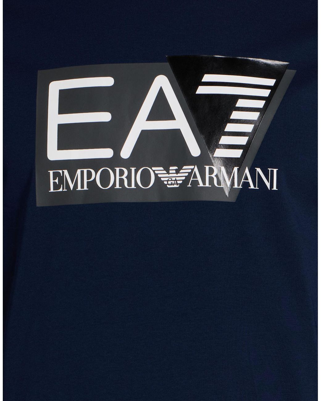 EA7 Blue T-Shirt Cotton, Elastane for men