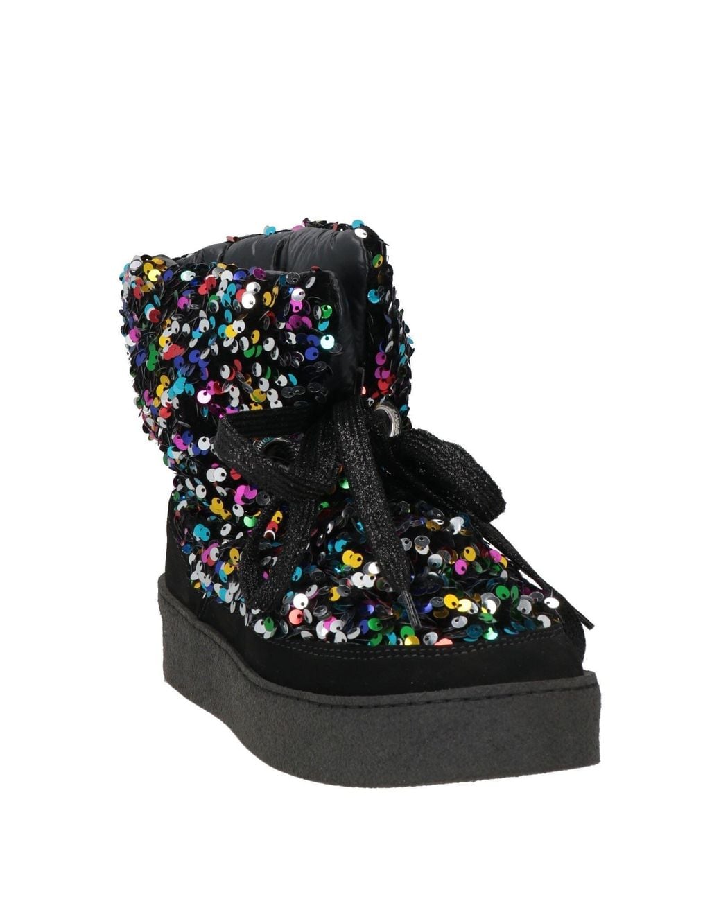 Khrisjoy Black Ankle Boots Textile Fibers