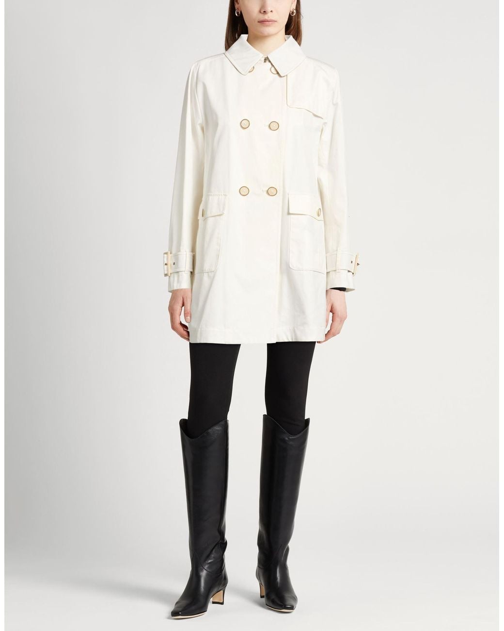 Herno White Overcoat & Trench Coat