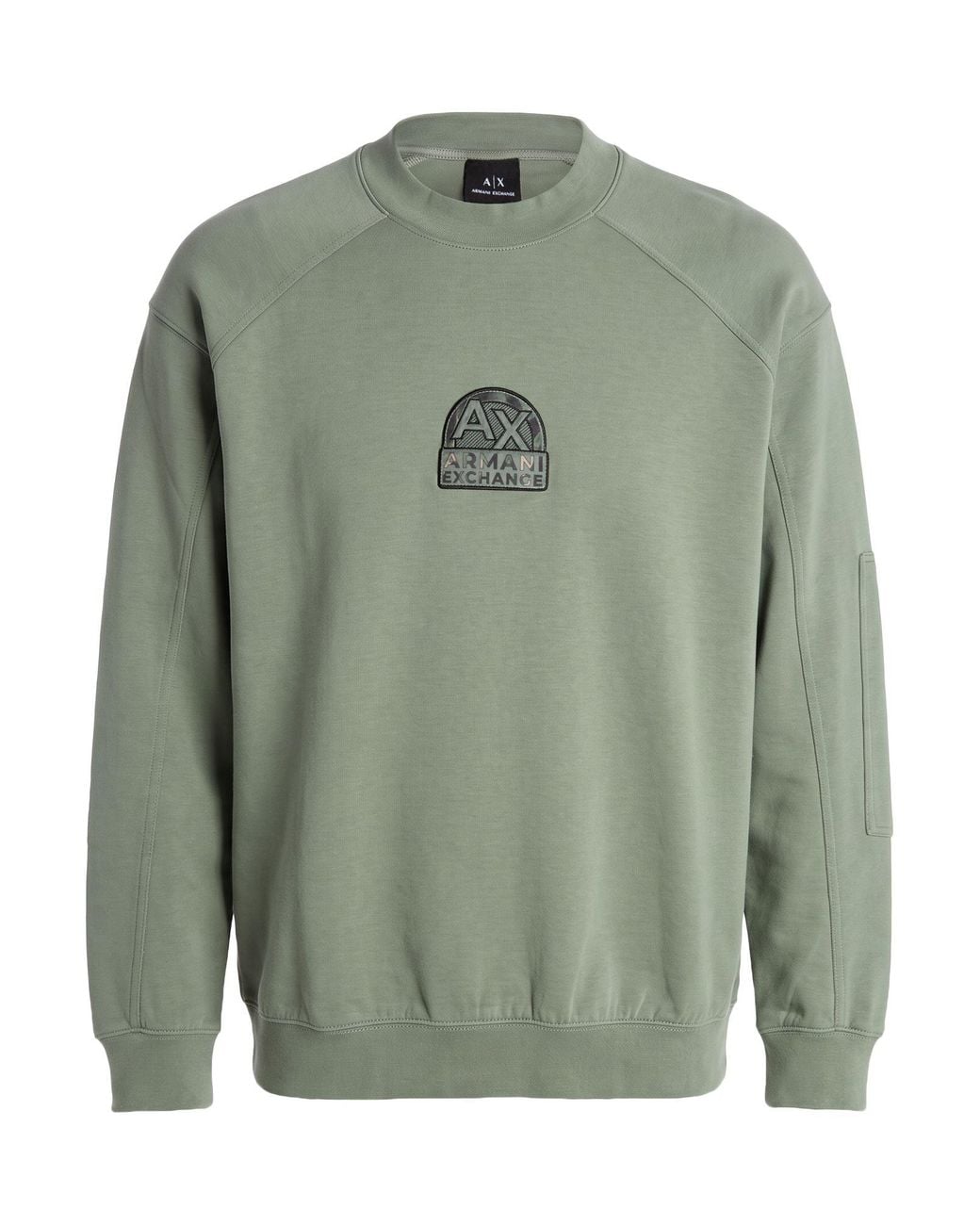 ARMANI EXCHANGE Green Sweatshirt Cotton, Polyester, Elastane for men