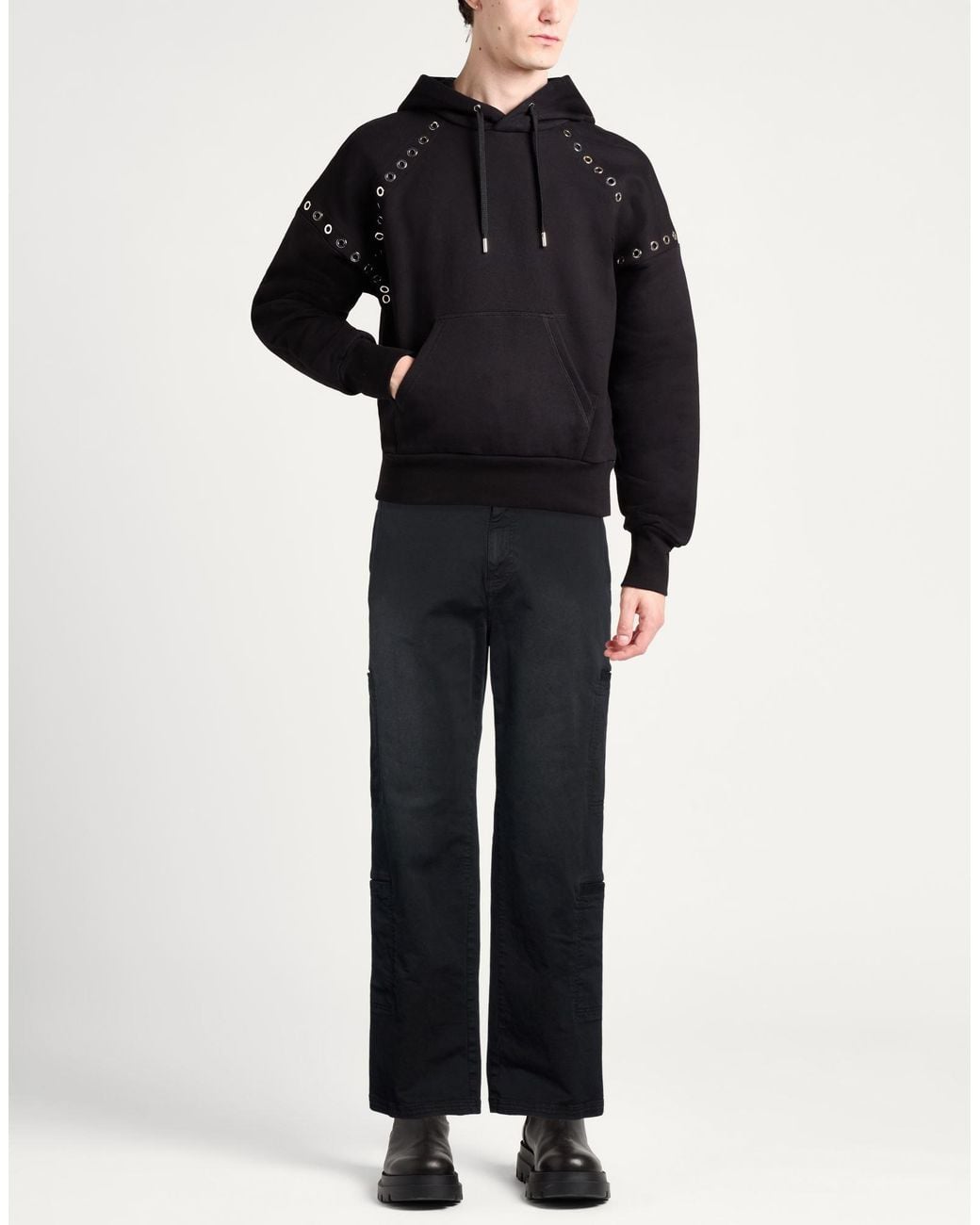 Represent Blue Pants Cotton, Elastane for men