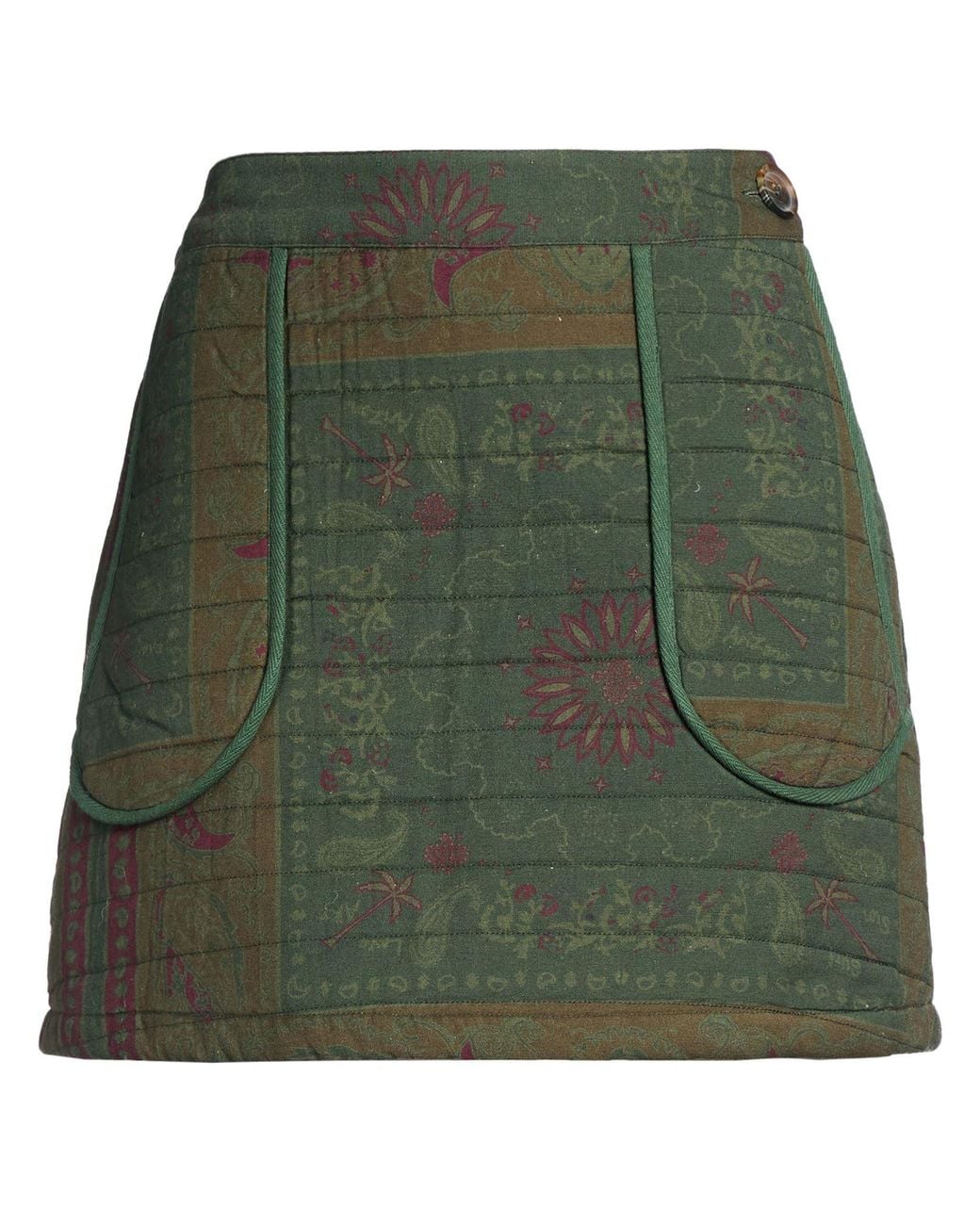 ARIZONA LOVE Green Military Mini Skirt Cotton