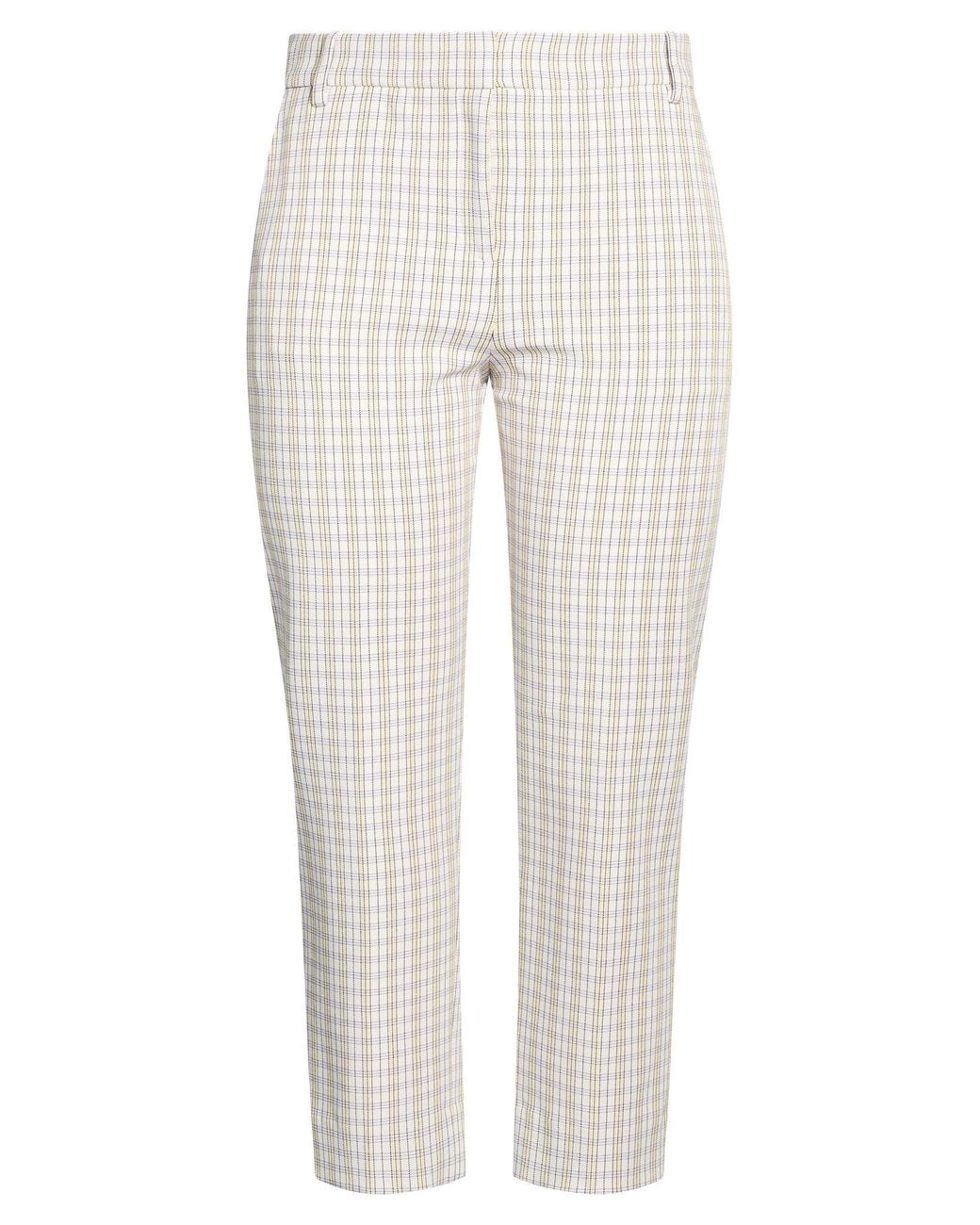 Tory Burch White Ivory Pants Polyester, Elastane