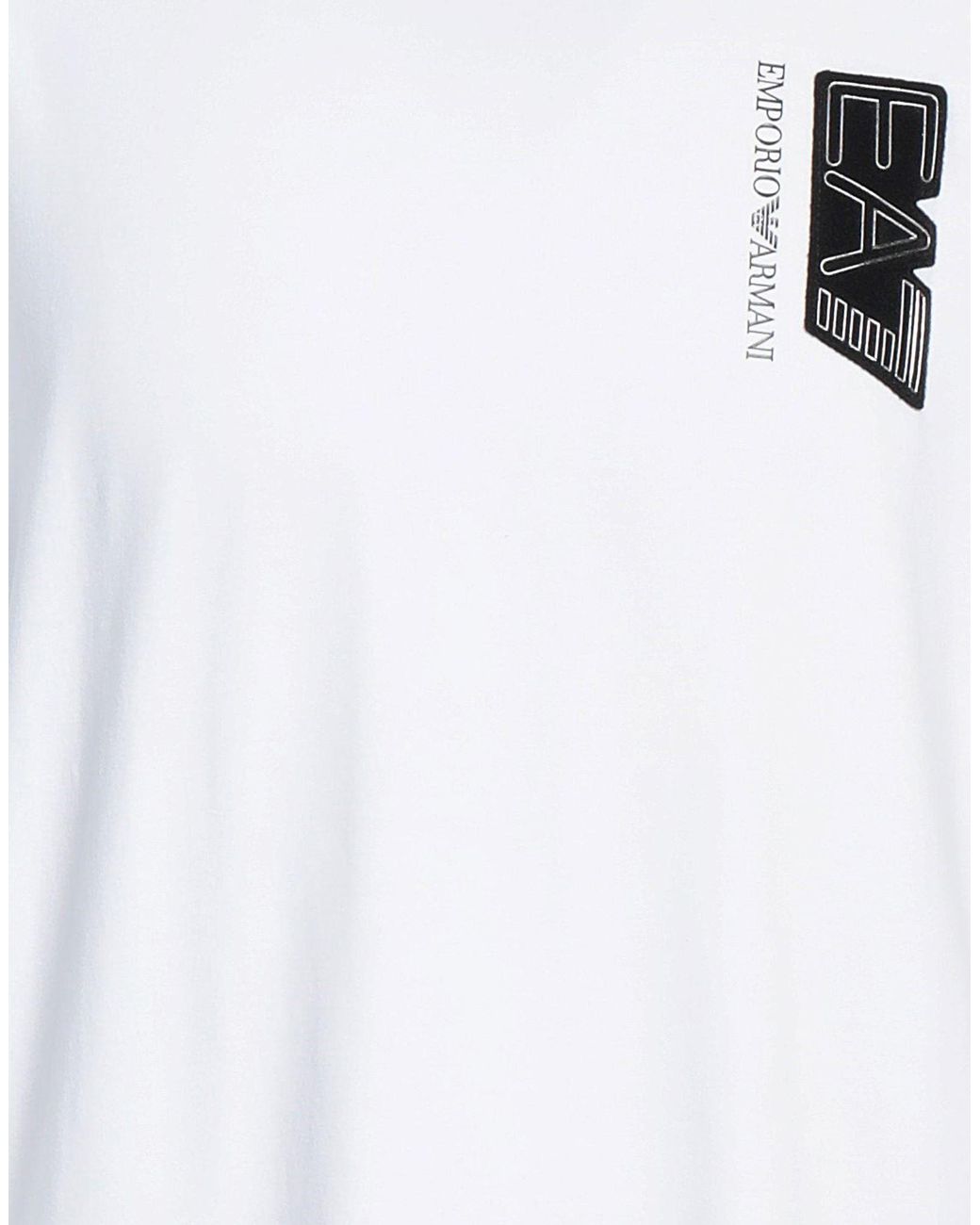 EA7 White T-Shirt Cotton, Elastane for men