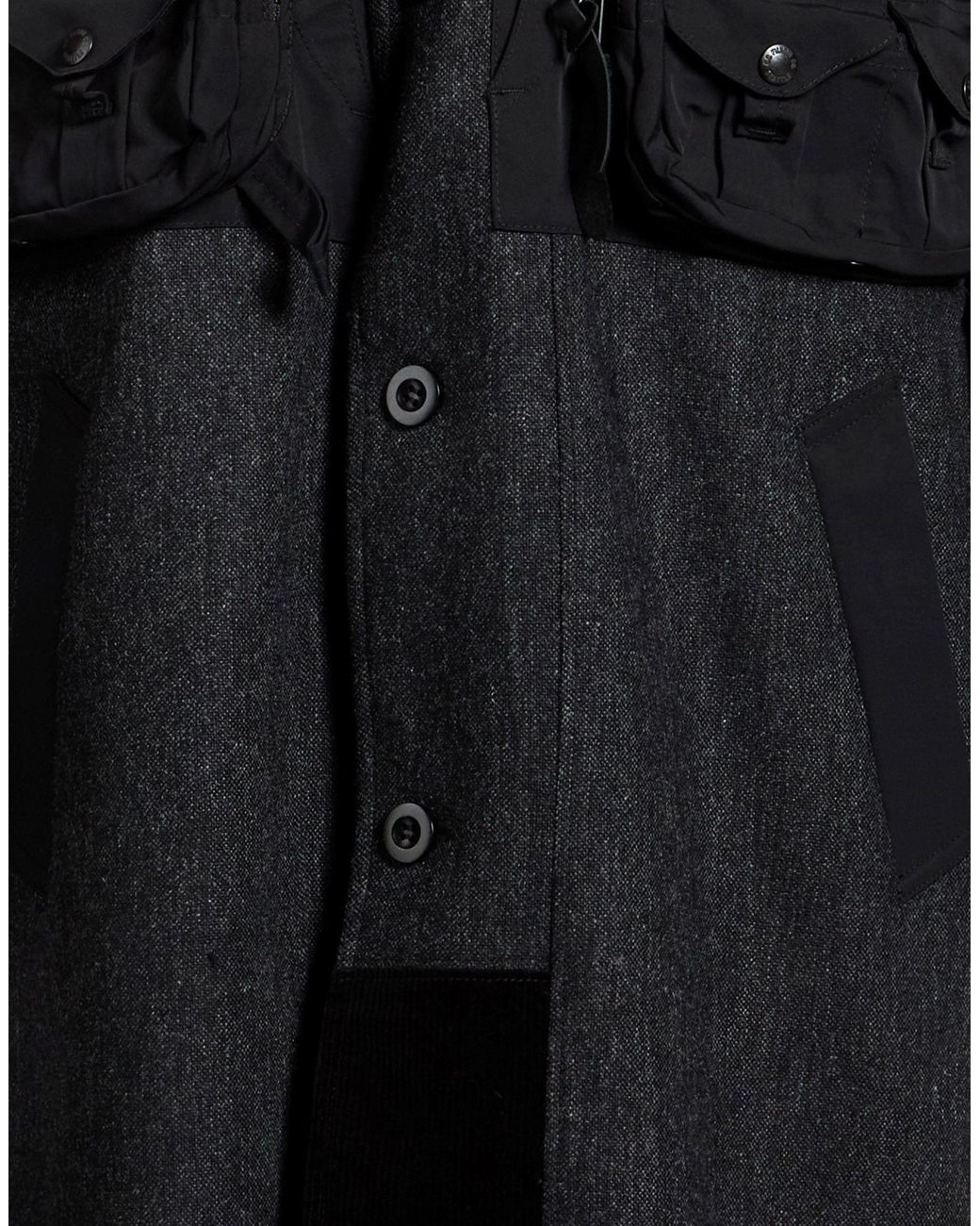 Junya Watanabe Black Coat Wool, Polyester for men
