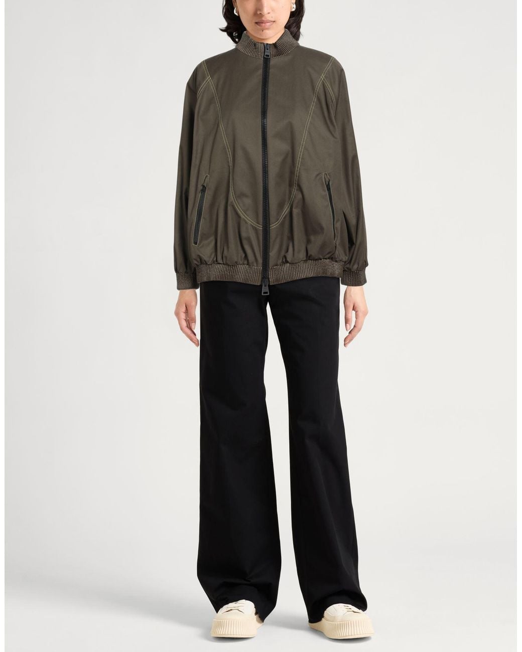 Herno Brown Military Jacket Cotton, Polyamide