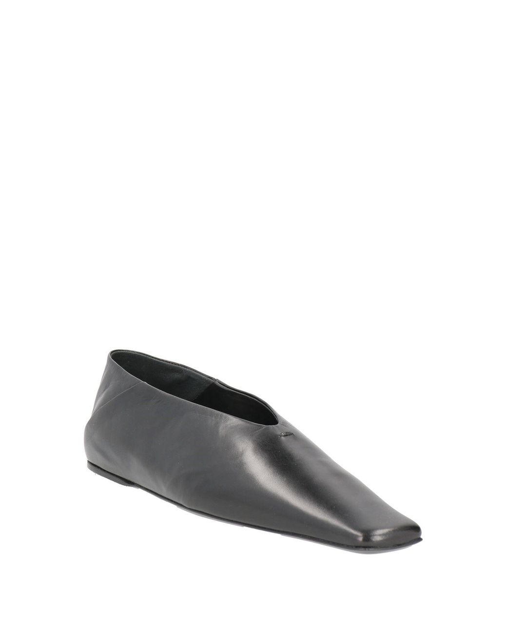 Grey best sale leather flats