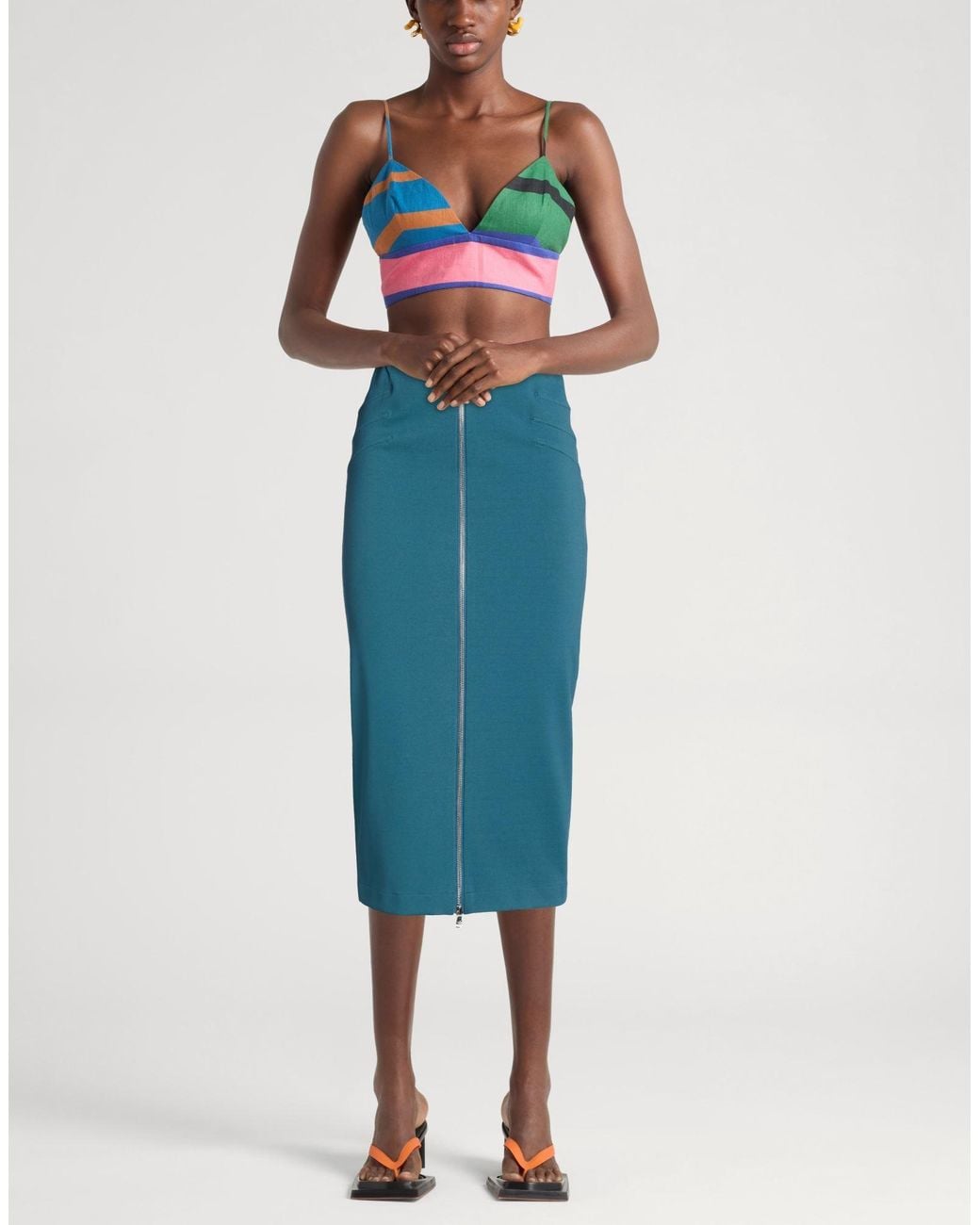 Patrizia Pepe Blue Midi Skirts