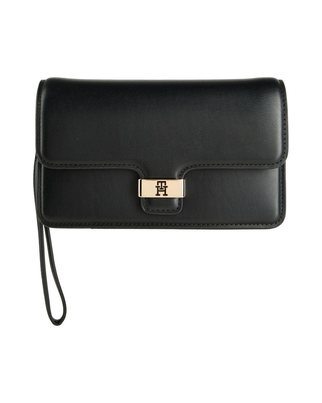 Tommy Hilfiger Black Clutch Polyurethane