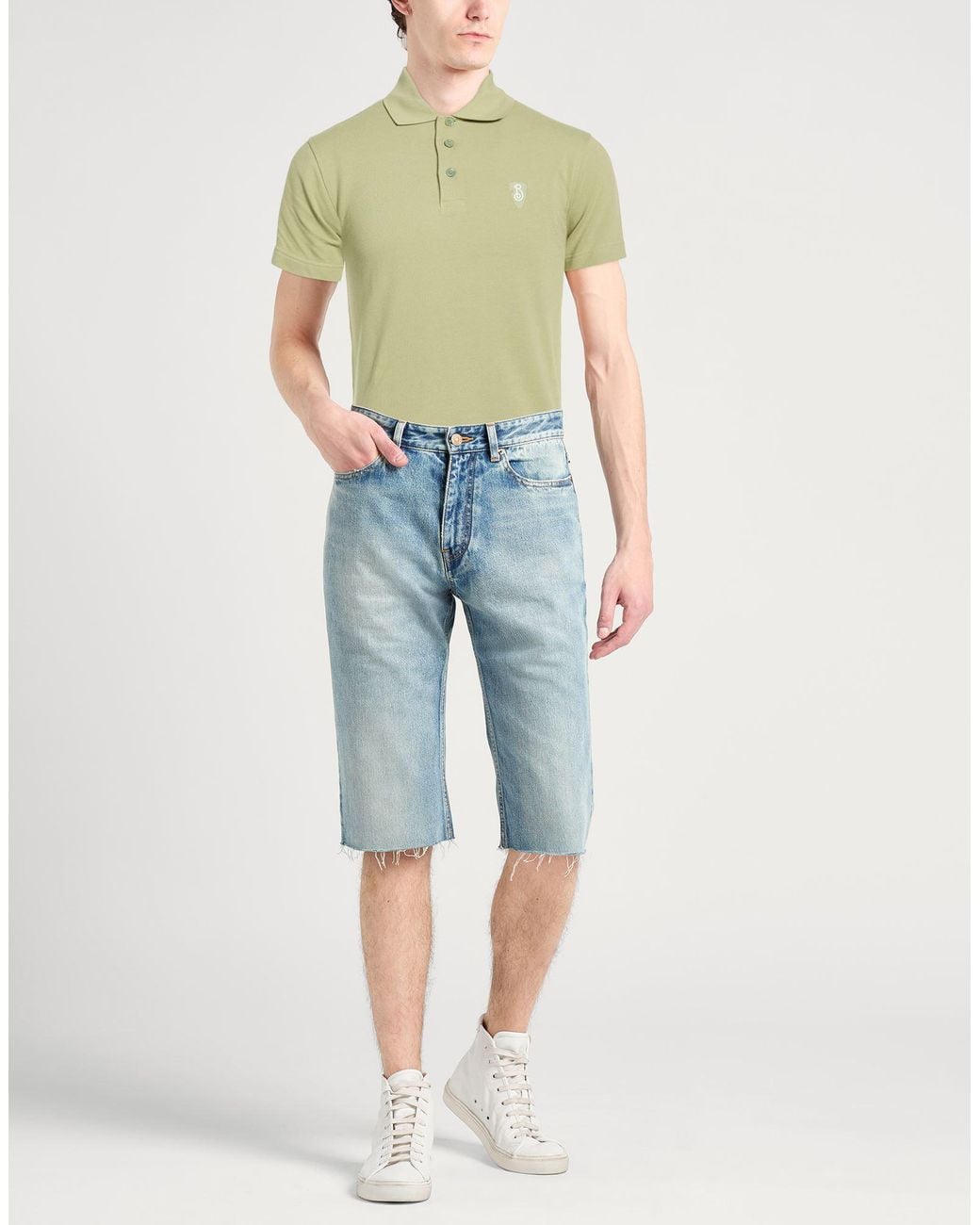 Burberry Green Polo Shirt for men