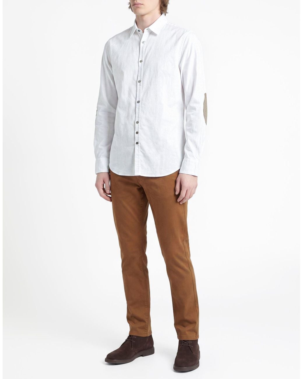 Aglini White Shirt Cotton for men