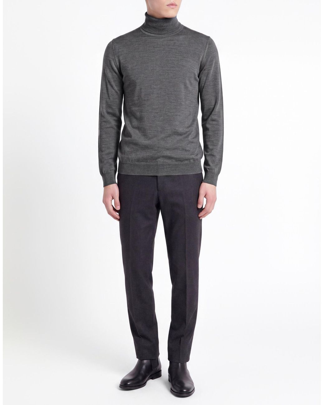 Slowear Gray Turtleneck Virgin Wool, Polyamide for men