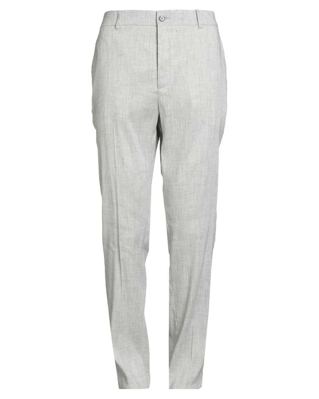 Brian Dales Gray Light Pants Linen, Viscose, Elastane for men