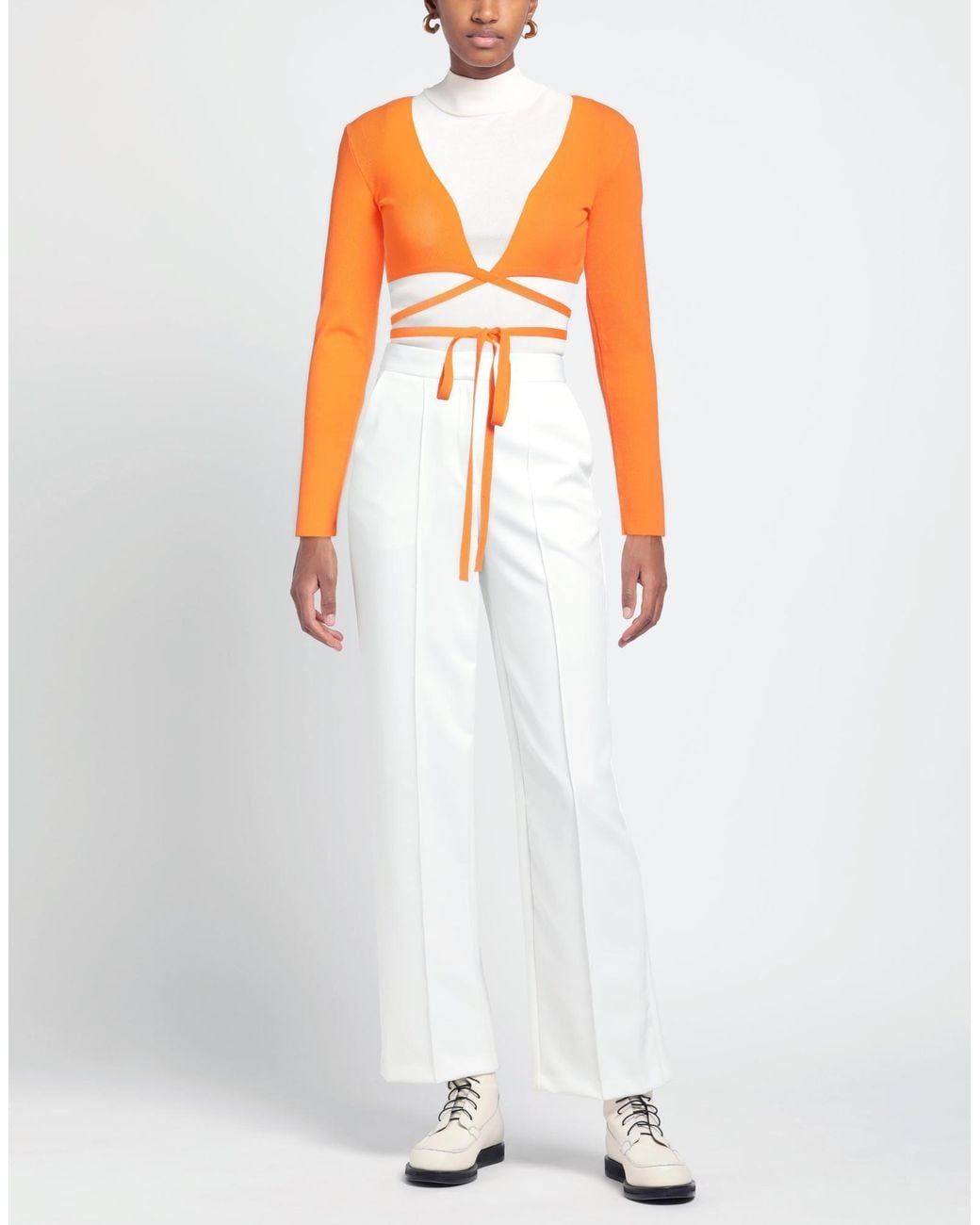 MSGM Orange Wickelpullover