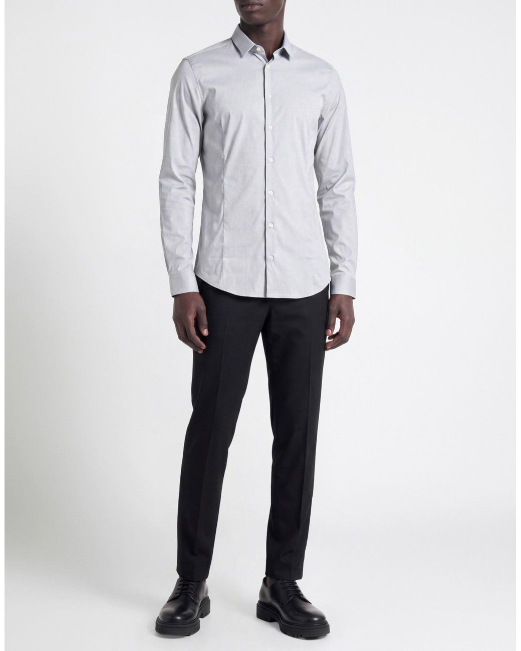 Patrizia Pepe White Light Shirt Cotton, Polyamide, Elastane for men