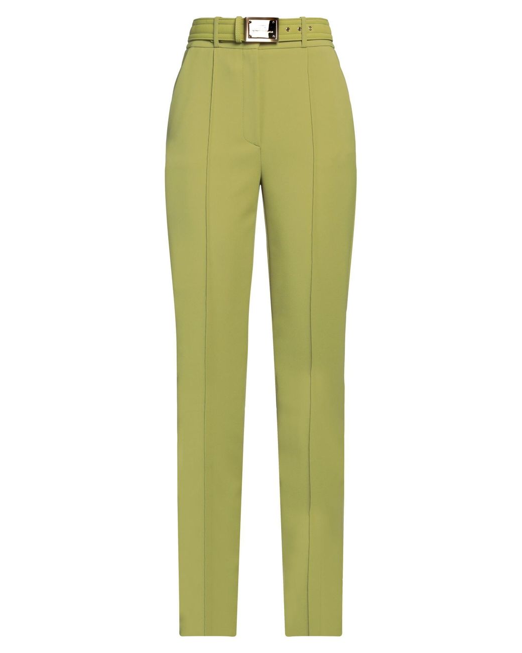Elisabetta Franchi Green Pants Polyester, Elastane