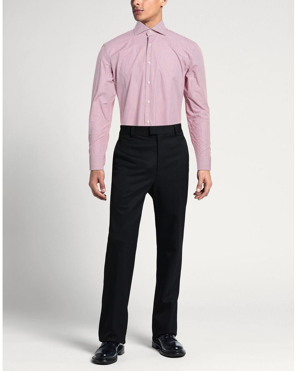 Ghirardelli Pink Shirt Cotton for men