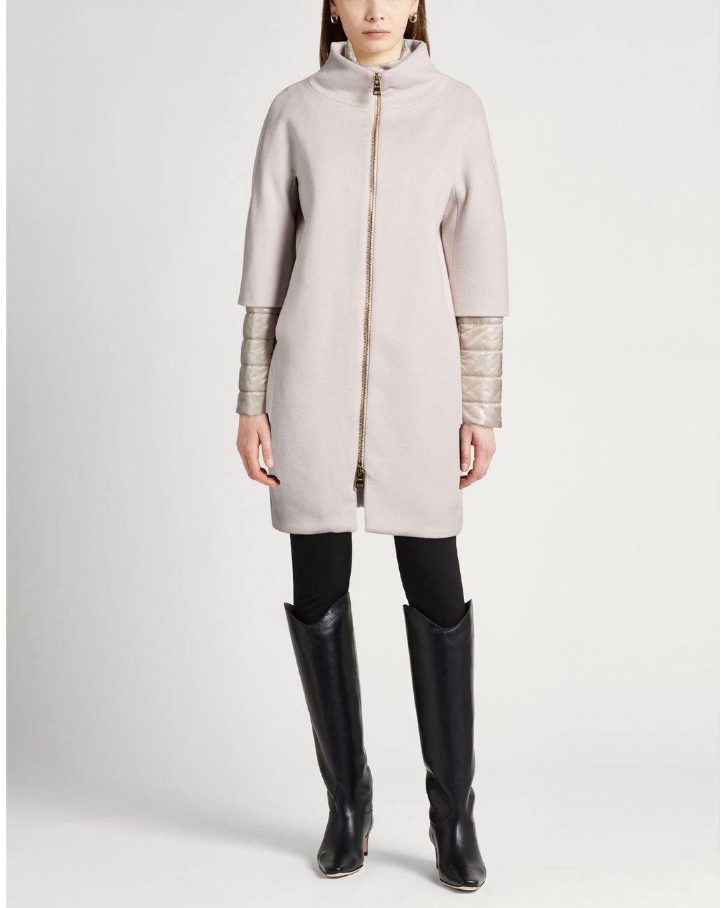 Herno White Coat Virgin Wool, Polyamide