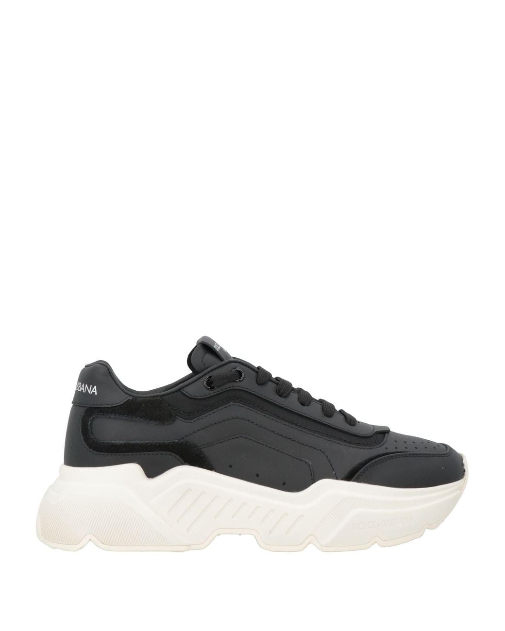 Dolce & Gabbana Black Sneakers Calfskin, Textile Fibers