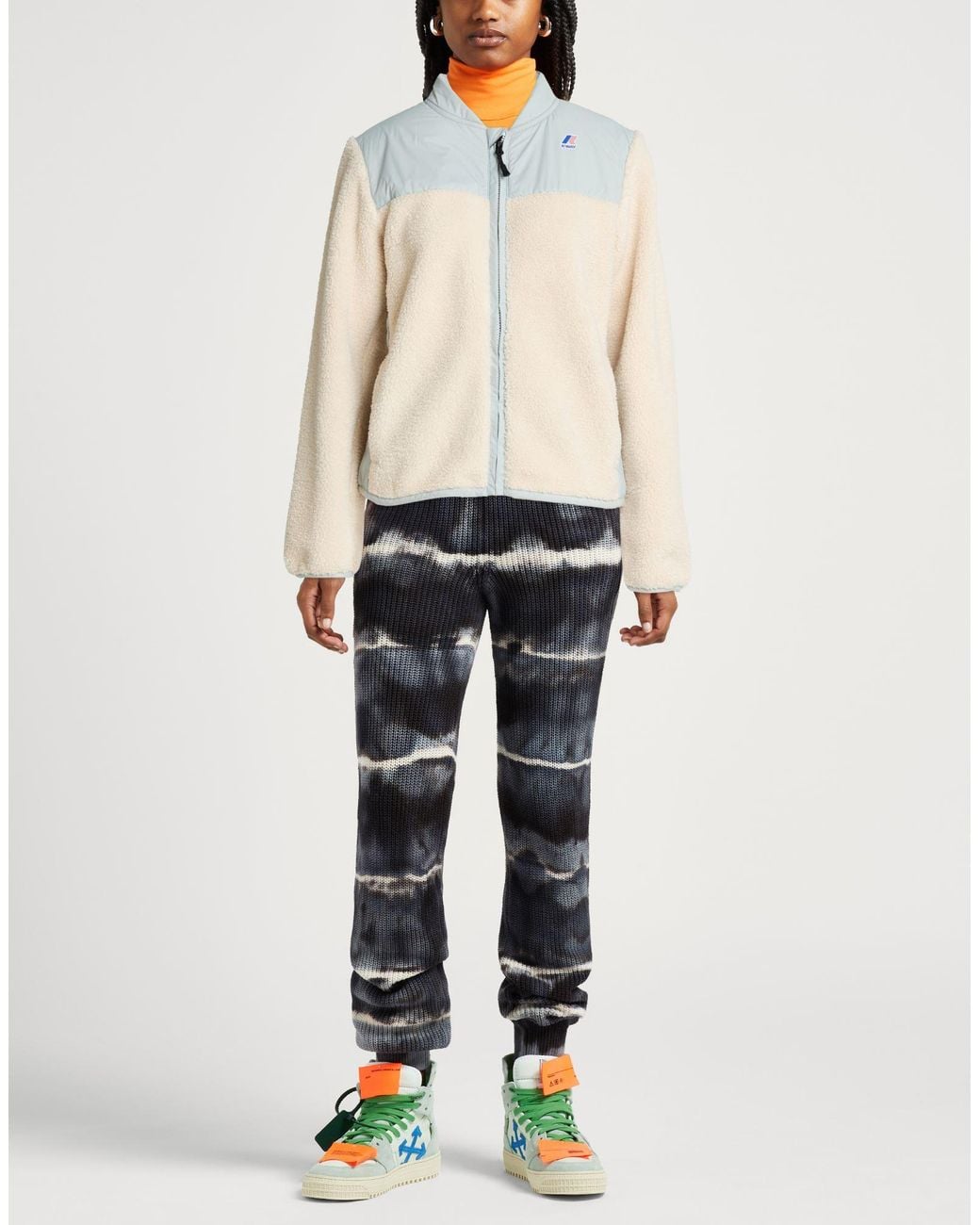 K-Way White Shearling & Teddy