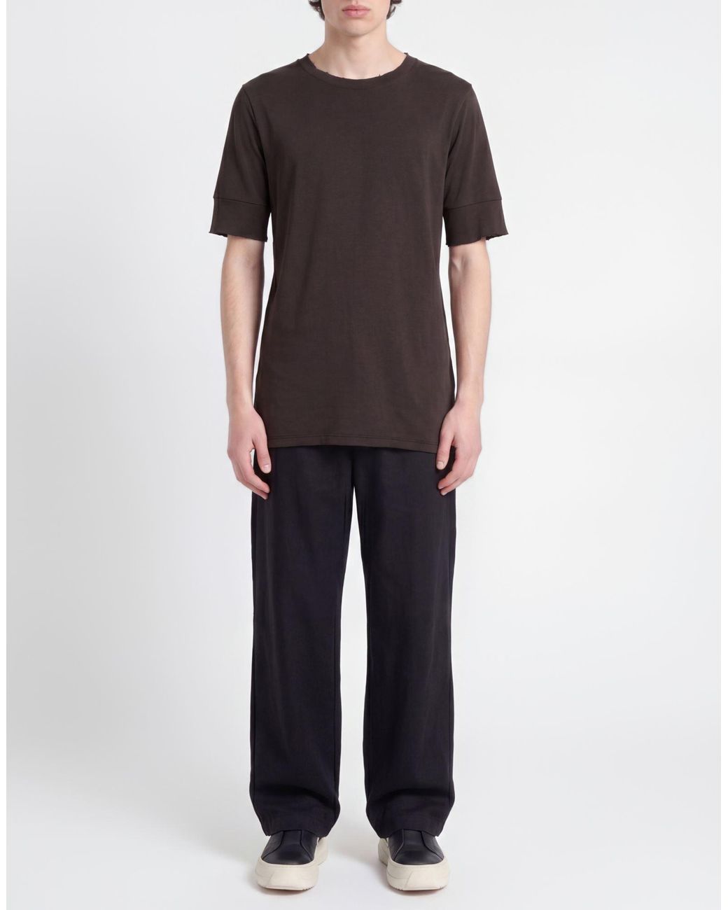 Thom Krom Black Dark T-Shirt Cotton, Modal, Elastane for men