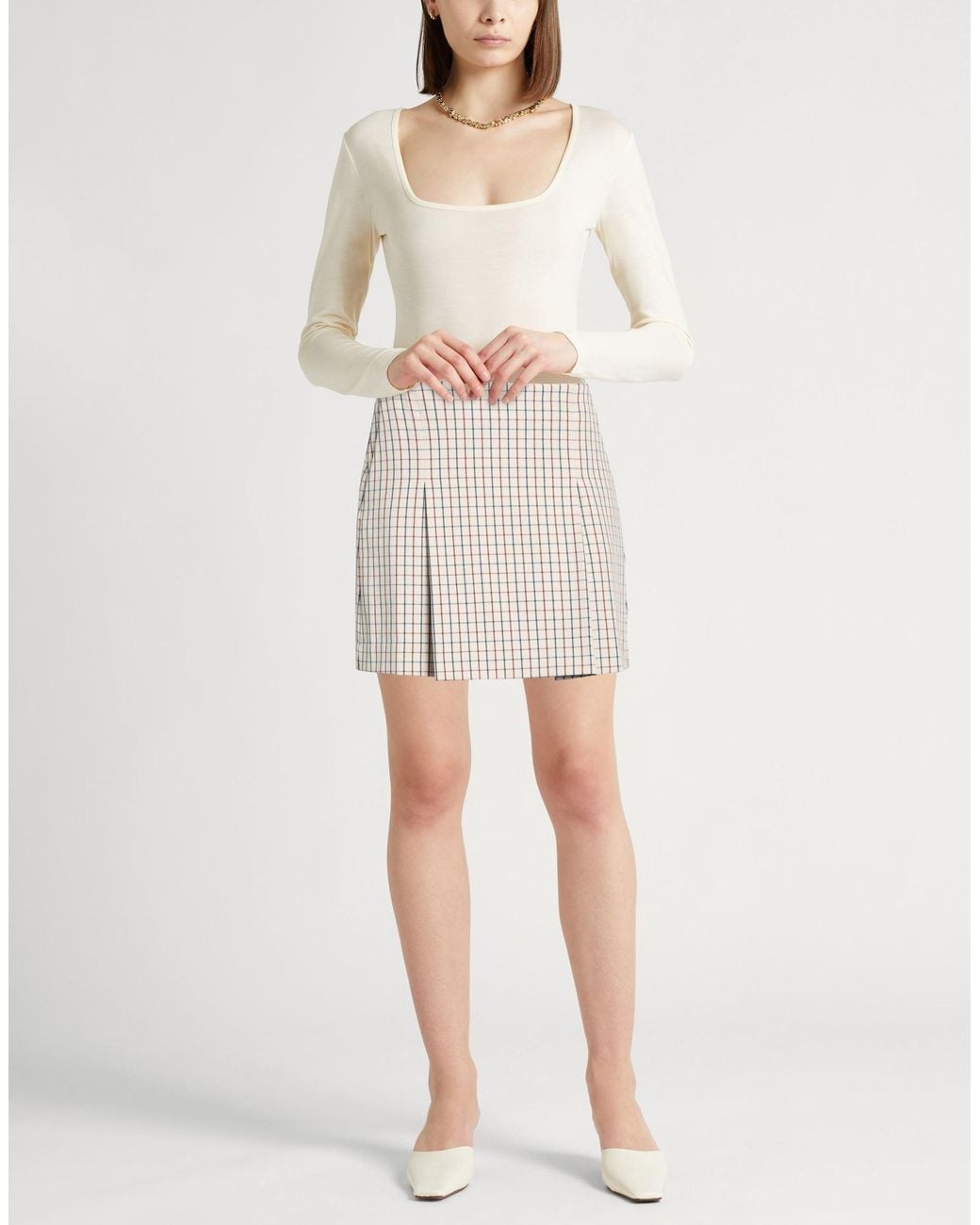 Tory Burch White Mini Skirt