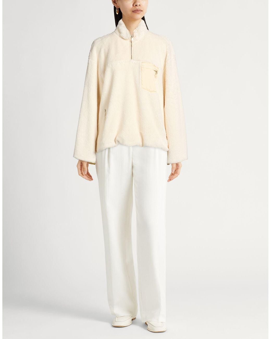 Jil Sander Natural Cream Sweatshirt Cotton