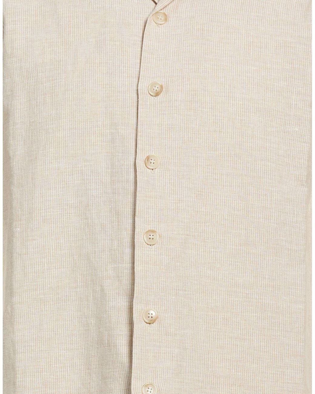 Alpha Studio White Shirt Linen for men