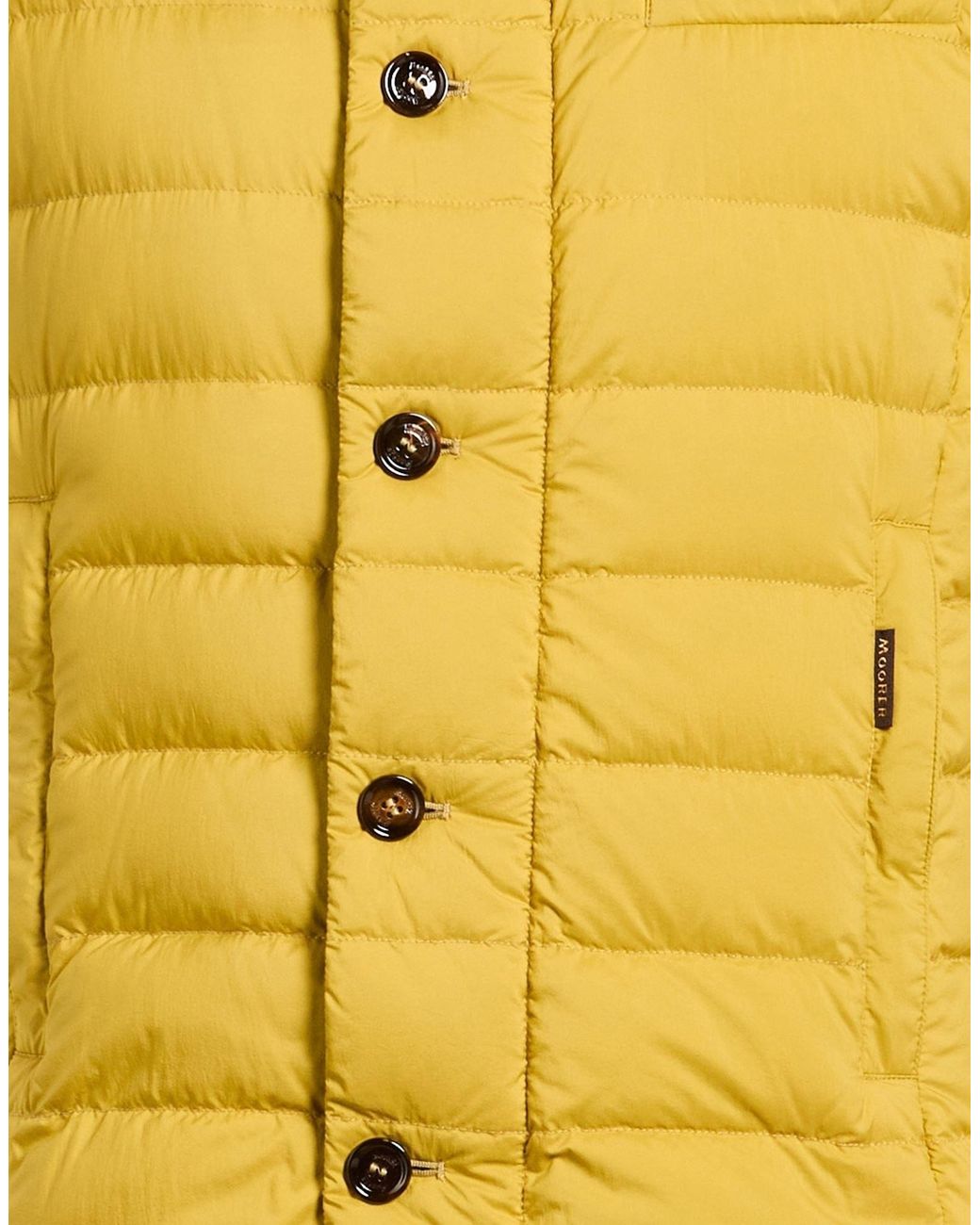 Moorer Yellow Puffer Polyamide, Polyurethane for men